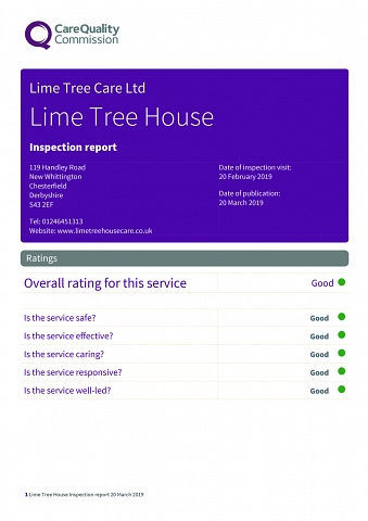 CQC Inspection Report March 2019